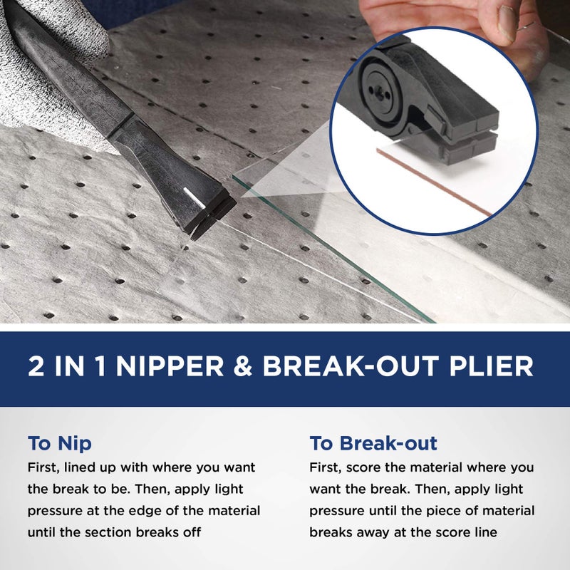 FletcherÂ® 8â€ Running and Nipping Pliers, Breakout Glass Hand Tool - Image 2